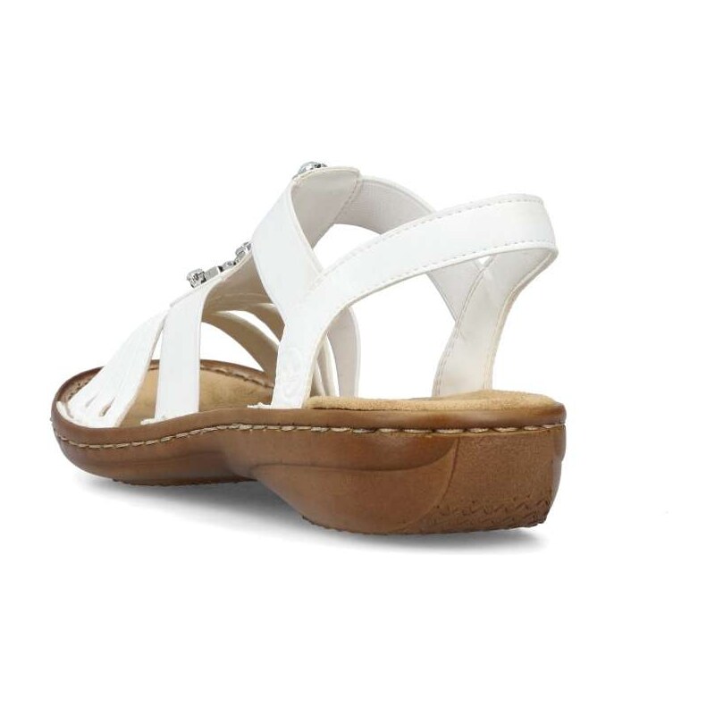 Dámske sandále RIEKER 60839-80 biela S5