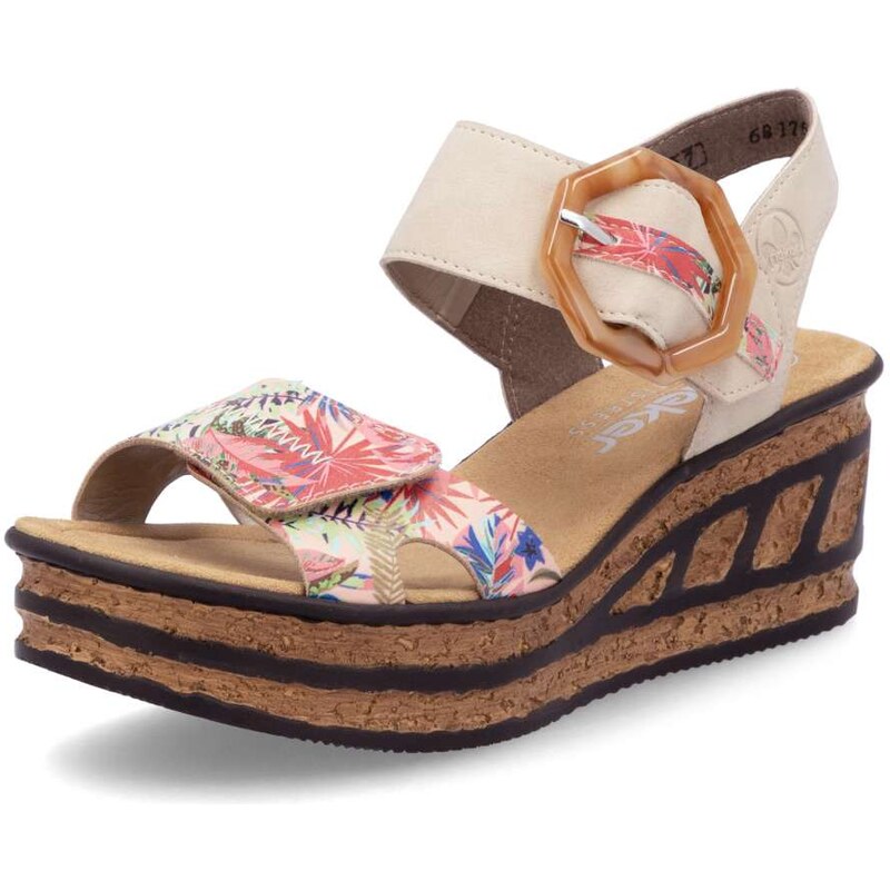 E-shop Dámske sandále RIEKER 68176-91 béžová S5
