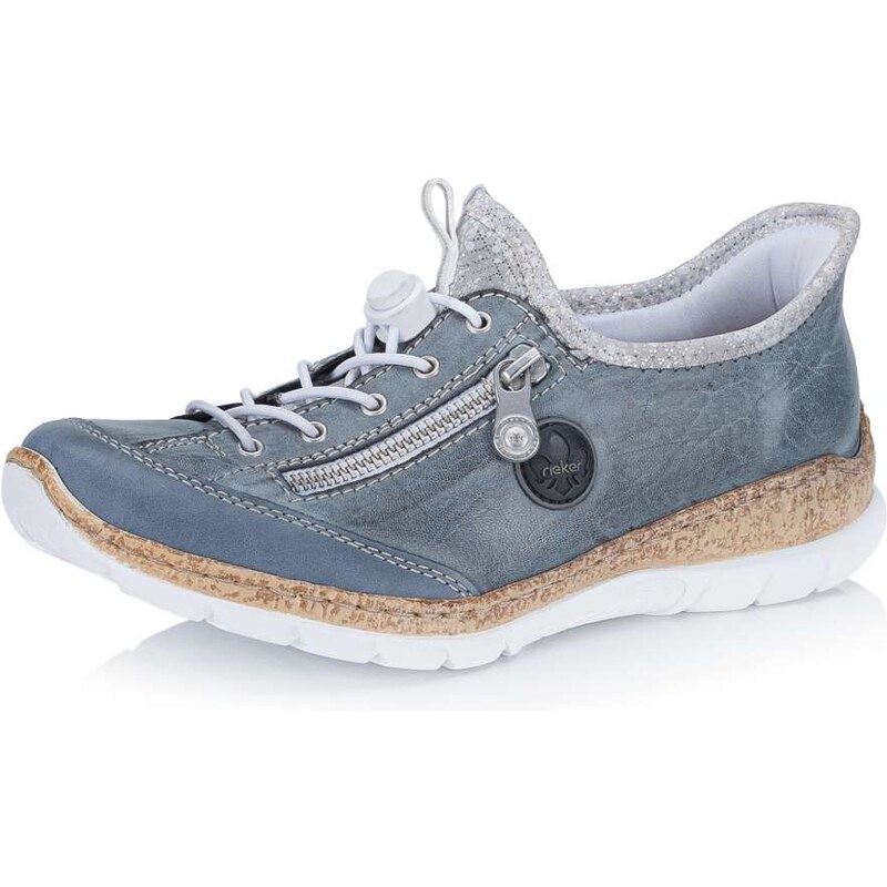 Dámske poltopánky RIEKER N42F2-14 modrá S6 61828855