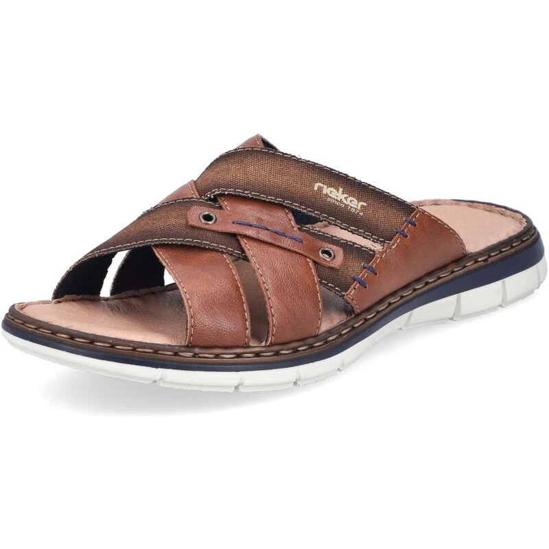 Pánske šľapky RIEKER 25199-22 hnedá S6 61865089