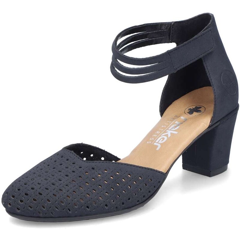Dámske lodičky RIEKER 41050-15 modrá S6 49150746