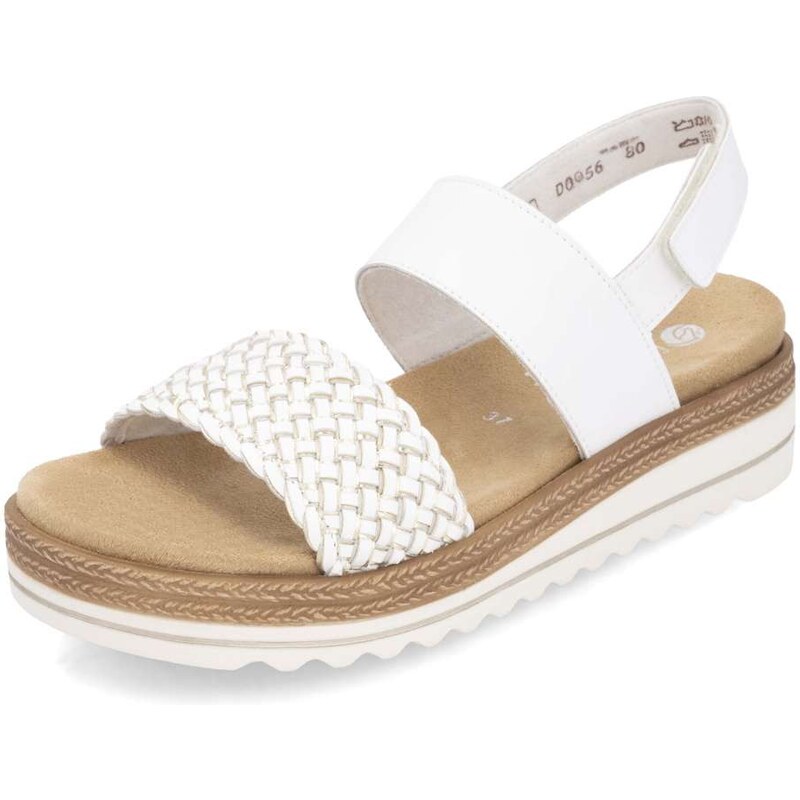 RIEKER Dámske sandále REMONTE D0Q56-80 biela S5 62011162