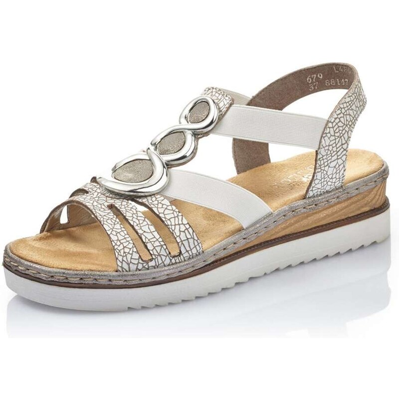 E-shop Dámske sandále RIEKER 679L4-80 biela S5