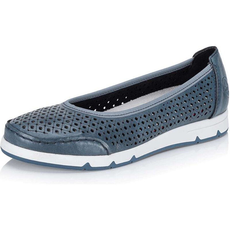 Dámske baleríny RIEKER L3065-14 modrá S6 62138948