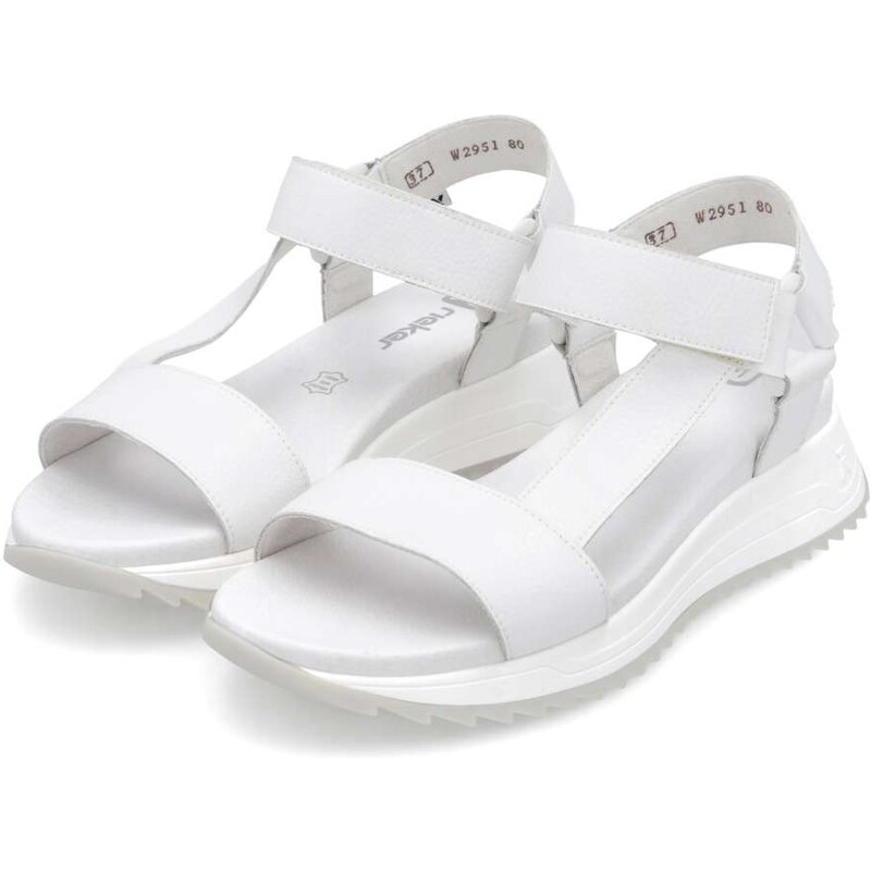 Dámske sandále RIEKER W2951-80 biela S5