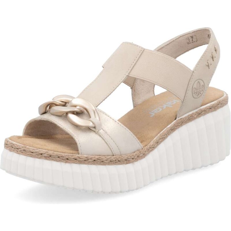 E-shop Dámske sandále RIEKER 69158-60 béžová S5