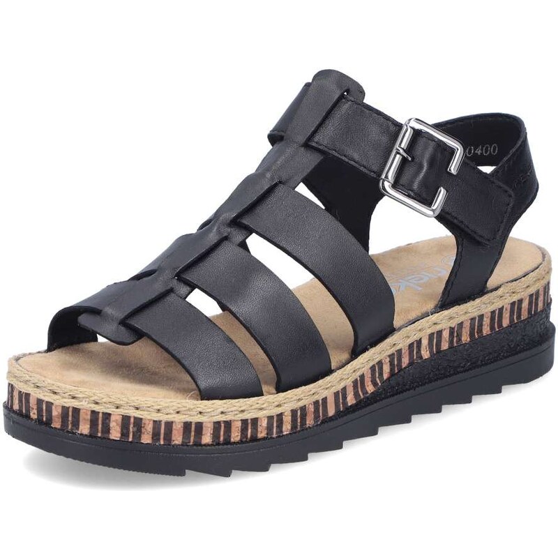 E-shop Dámske sandále RIEKER V7904-00 čierna S6