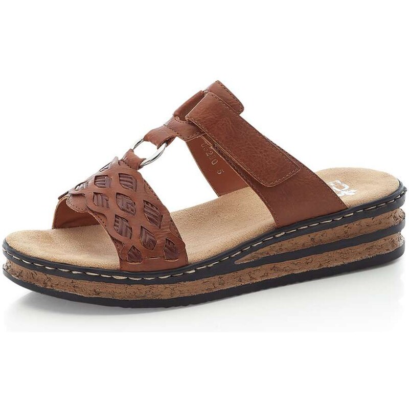 Dámske šľapky RIEKER 629K9-24 hnedá S5 22246471