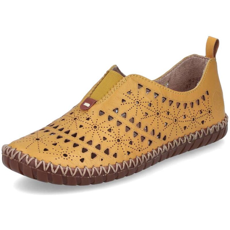 Dámske mokasíny RIEKER M2852-68 žltá S6 62330156