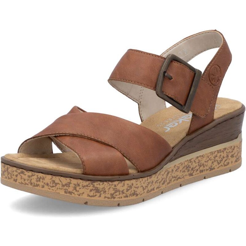 Dámske sandále RIEKER 63795-22 hnedá S6 62330175