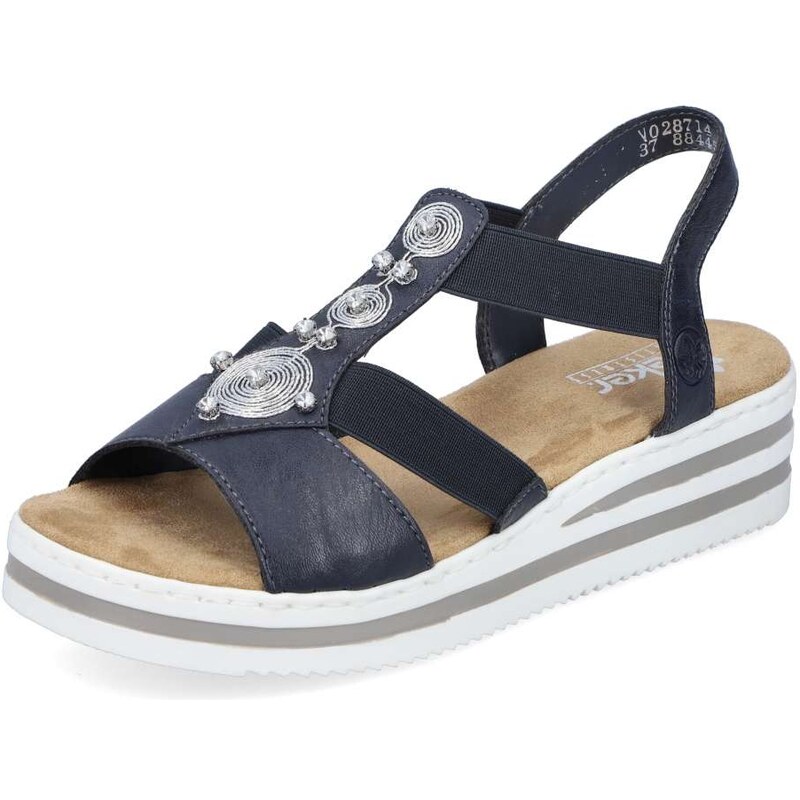 E-shop Dámske sandále RIEKER V0287-14 modrá S5