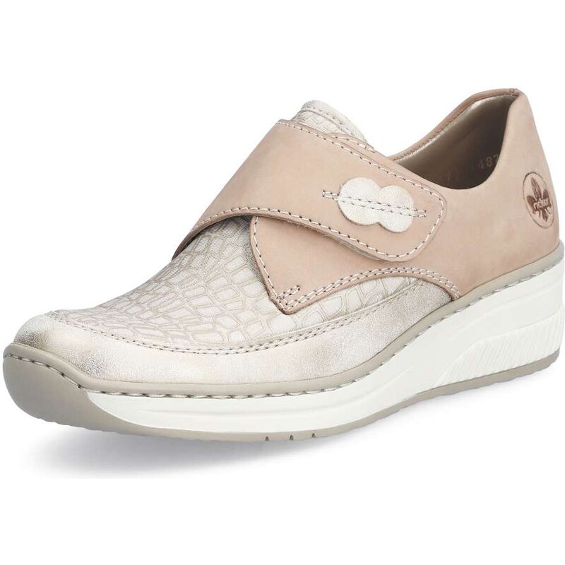 Dámske poltopánky RIEKER 487C0-60 béžová S6 48764225