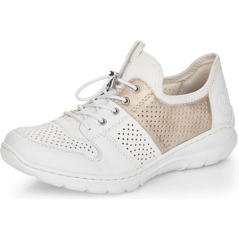 Dámske poltopánky RIEKER L3254-80 biela S5 48764232