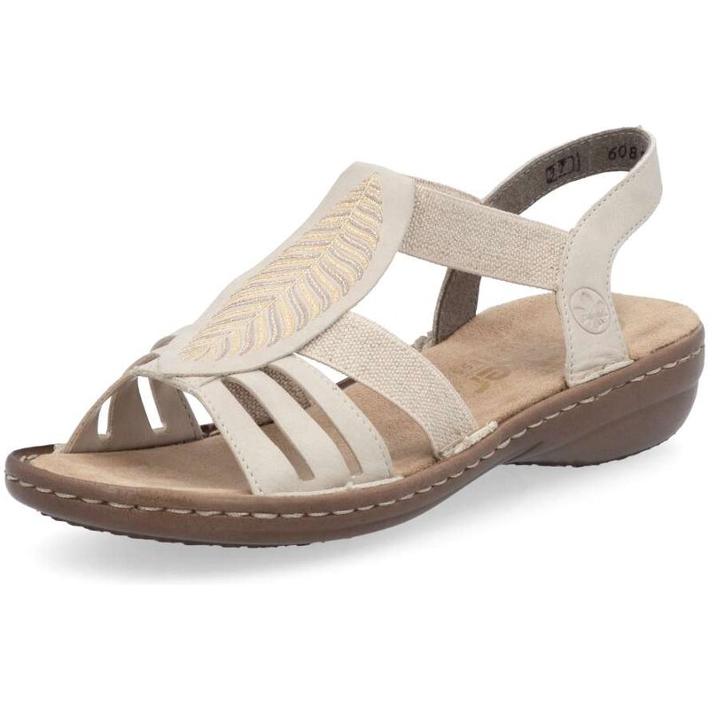 Dámske sandále RIEKER 608C0-62 béžová S6 62440597