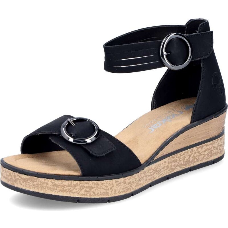 E-shop Dámske sandále RIEKER 63780-00 čierna S6