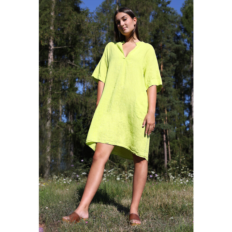 Glara Volné lanové dámske šaty 62469743