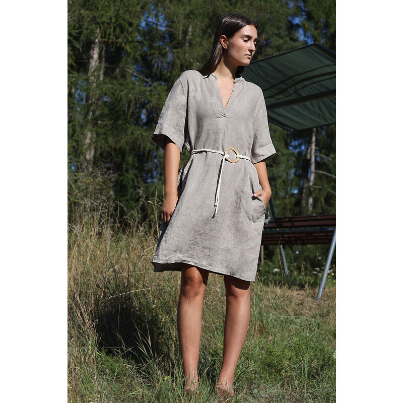 Glara Volné lanové dámske šaty 62469744