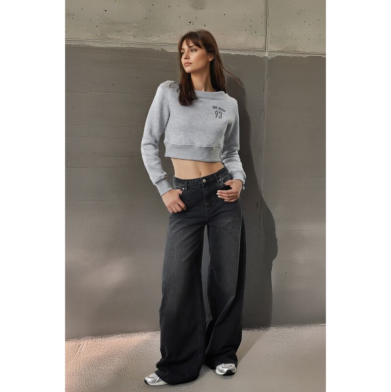 Trendyol Black High Waist Extra Wide Leg Palazzo Jeans 57102143