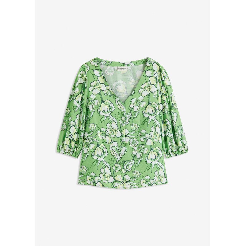bonprix Blúzka z jemného viskózového mixu, farba zelená 62471046