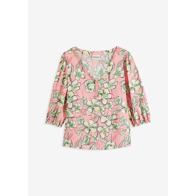 bonprix Blúzka z jemného viskózového mixu, farba ružová 62471047