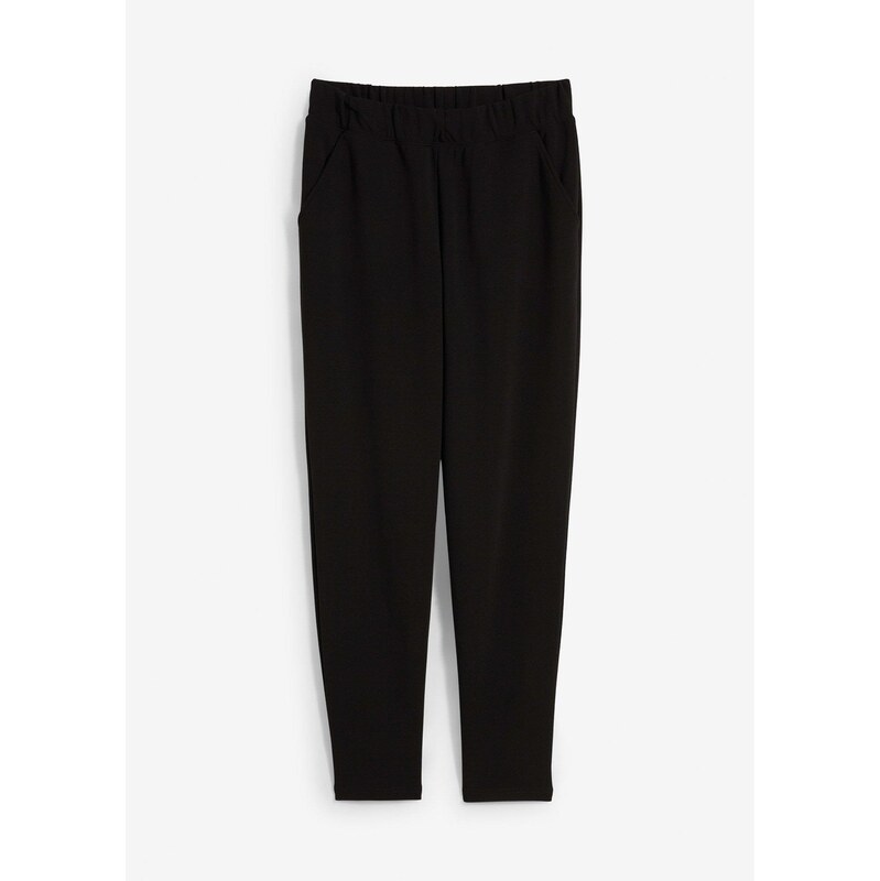 bonprix Nohavice Scuba, s pohodlným pásom, farba čierna 62471075