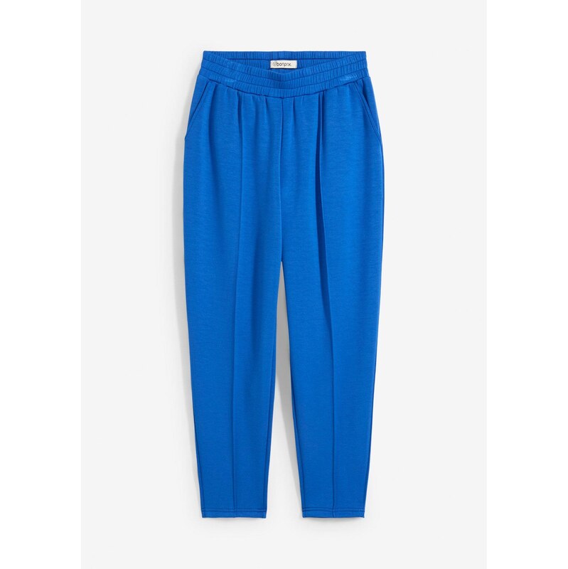 bonprix Joggingové tepláky Scuba s pohodlným pásom, farba modrá 62471103