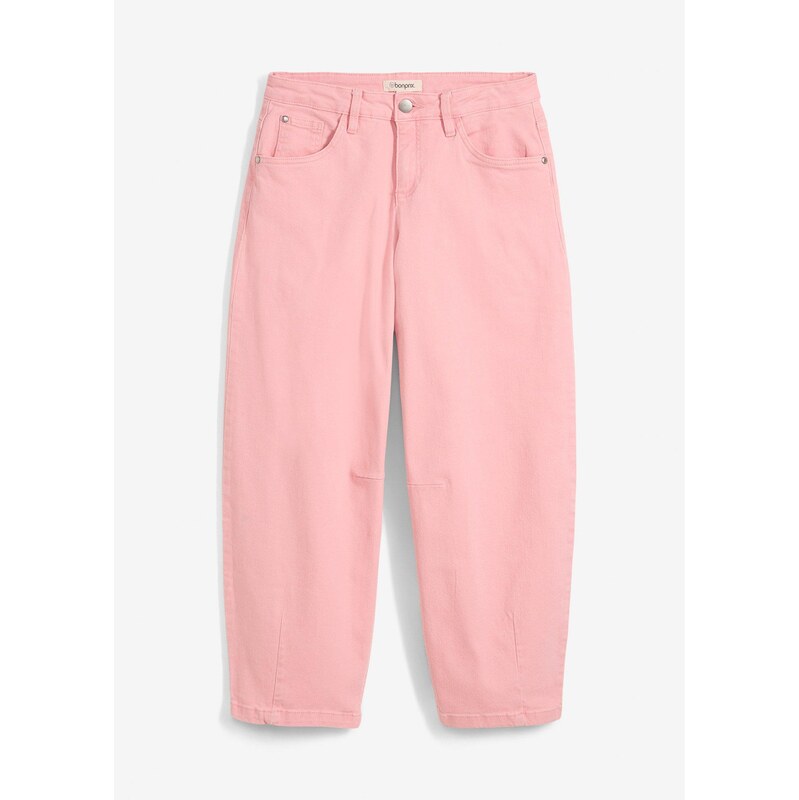bonprix Twillové nohavice z bavlny so strečom, farba ružová 62471404