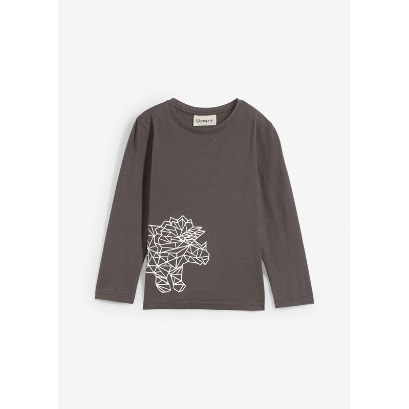 bonprix Tričko s dlhým rukávom z čistej bio bavlny, farba šedá 62471434