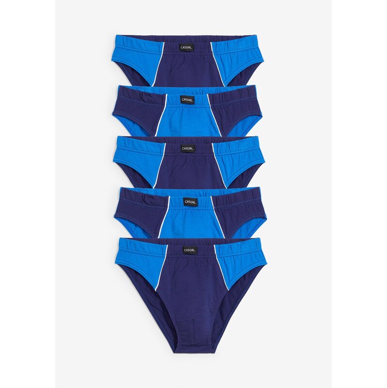 bonprix Nohavičky s bavlnou (5 ks), farba modrá 62471543