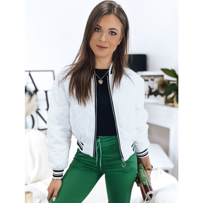 BASIC Biela prešívaná bomber bunda BOMBER TY3432 39358261
