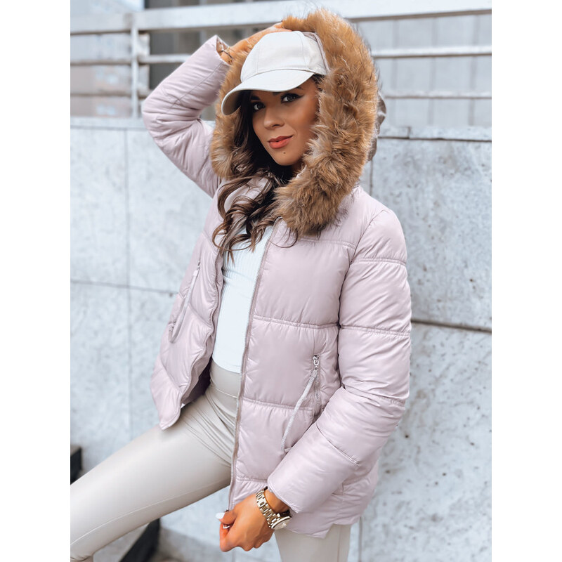 BASIC Svetloružová prešívaná bunda AMBER DAWN TY3809 47338016