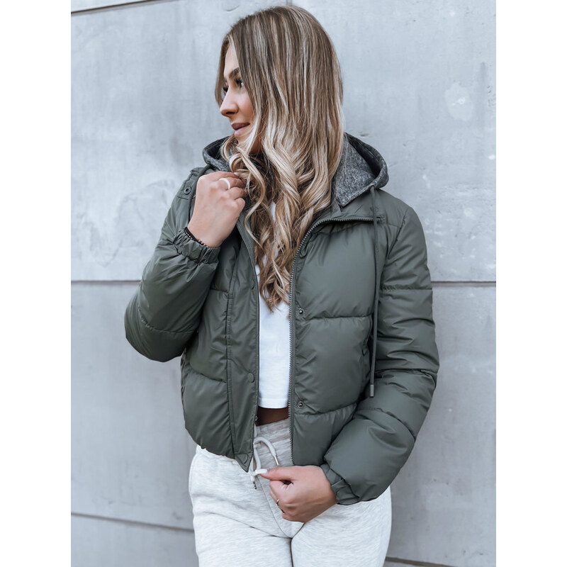 BASIC Tmavosivá prešívaná crop bunda KHALEESI TY3875 47337916