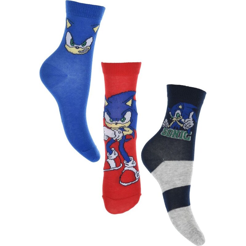 BASIC Sada troch párov chlapčenských ponožiek Sonic the Hedgehog 65151242
