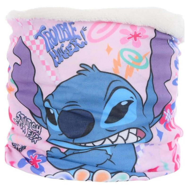 Dievčenská ružová multifunkčná šatka Lilo and Stitch 65151235