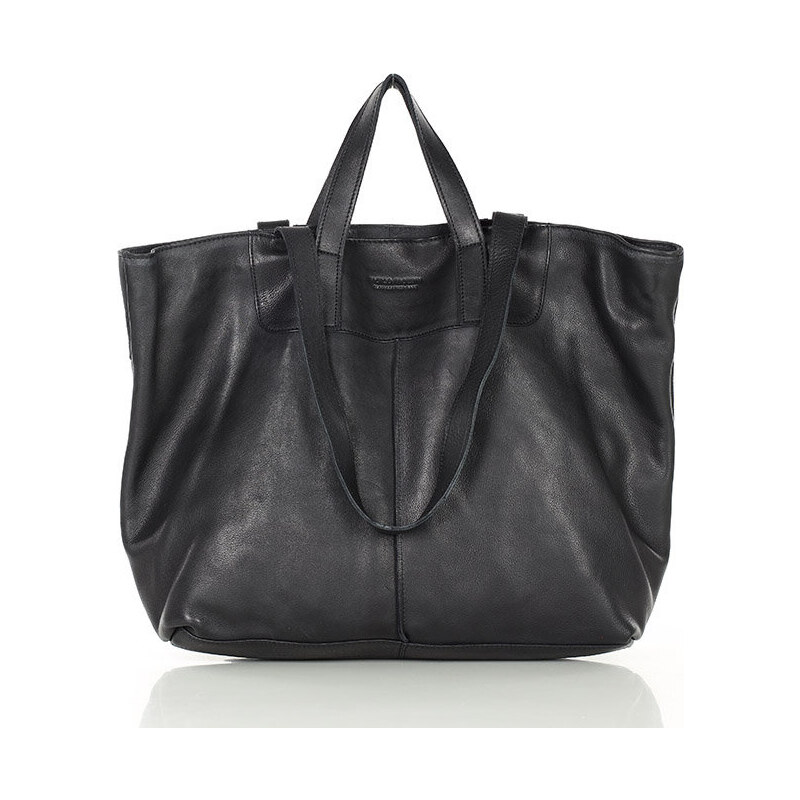 MARCO MAZZINI čierna shopper kožená kabelka (vs56a) 52671897