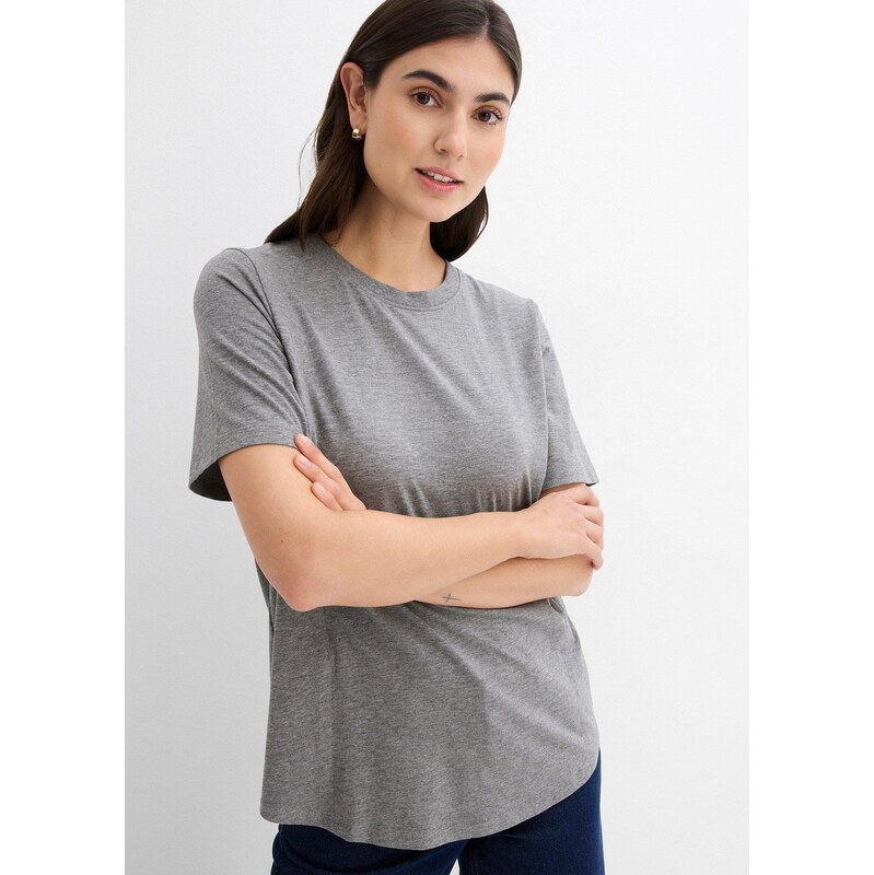 bonprix Materské tričko na dojčenie, s bio bavlnou, farba šedá 62470981