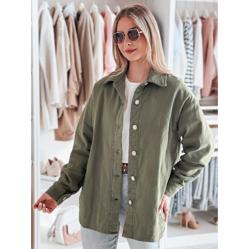 BASIC Khaki dámska košeľová bunda KOSMOJACK TY4840 62516743