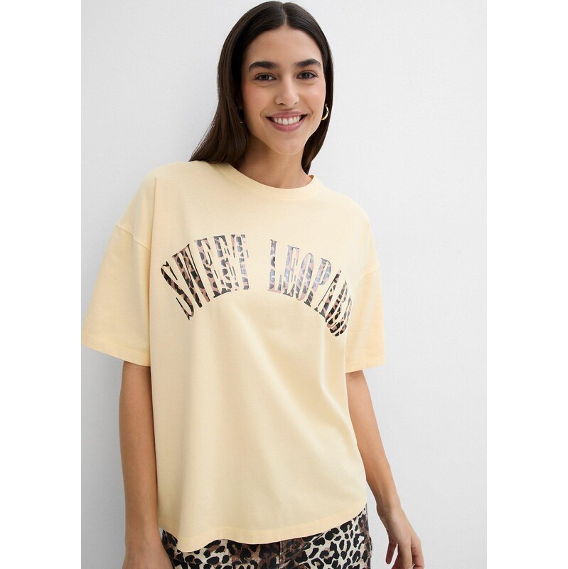 bonprix Tričko Oversize z mäkkého bavlneného mixu, farba žltá 62471385