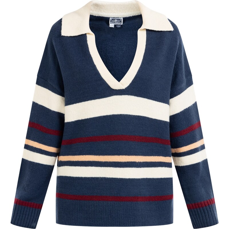 DreiMaster Maritim Sveter Palpito piesková / námornícka modrá / 63142862