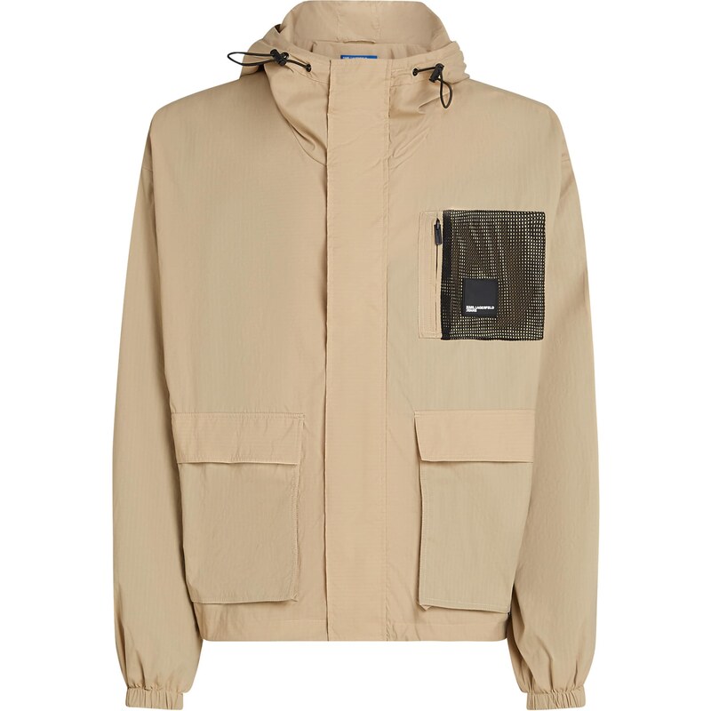 KARL LAGERFELD JEANS Prechodná bunda Utility béžová / čierna 62477607