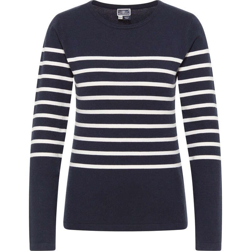 DreiMaster Maritim Sveter námornícka modrá / biela 63143812