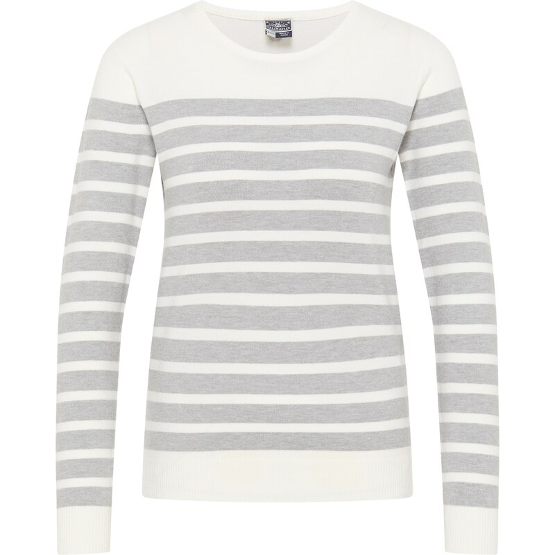 DreiMaster Maritim Sveter sivá / biela 63143829