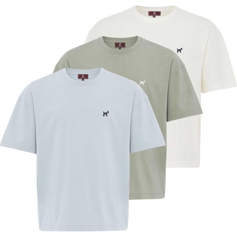 Williot Tričko pastelovo modrá / sivá / biela 63087438