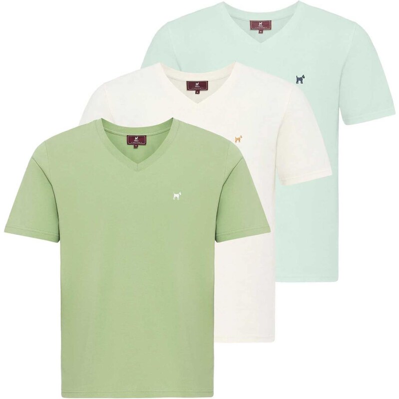 Williot Tričko modrozelená / pastelovo zelená / biela 63158042