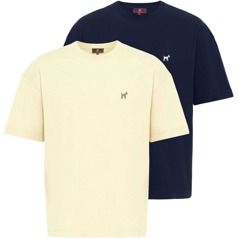 Williot Tričko tmavomodrá / žltá melírovaná 63087468