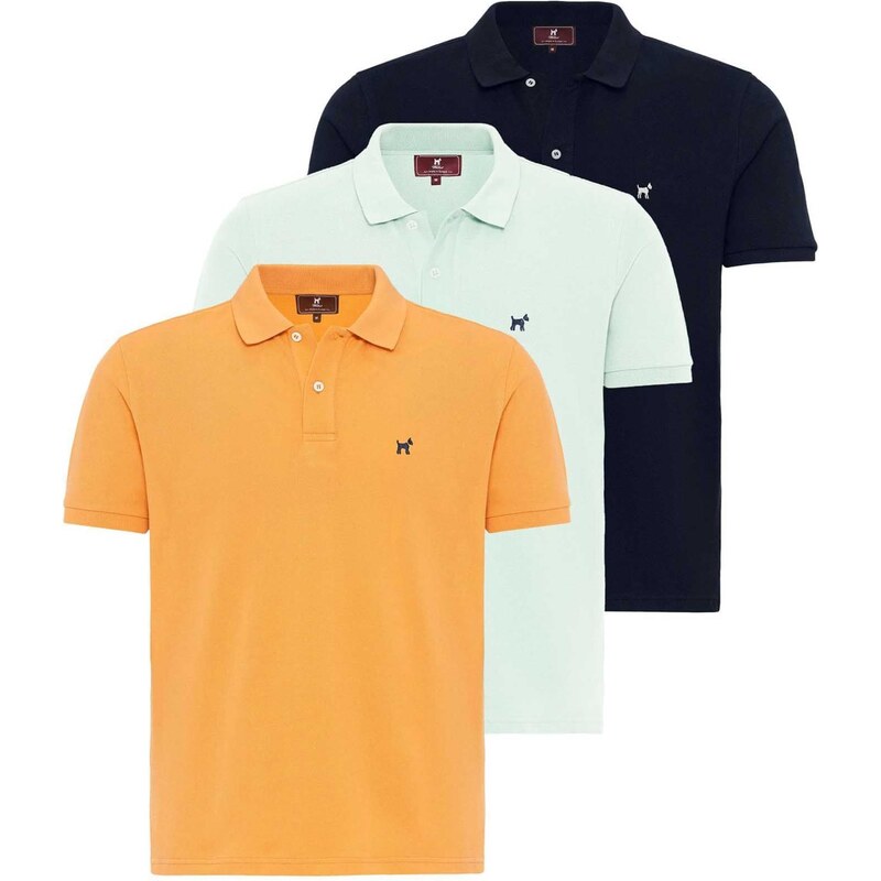 Williot Tričko námornícka modrá / mätová / oranžová 62477737