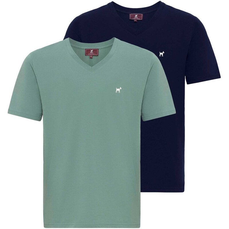 Williot Tričko námornícka modrá / pastelovo zelená / biela 63087476