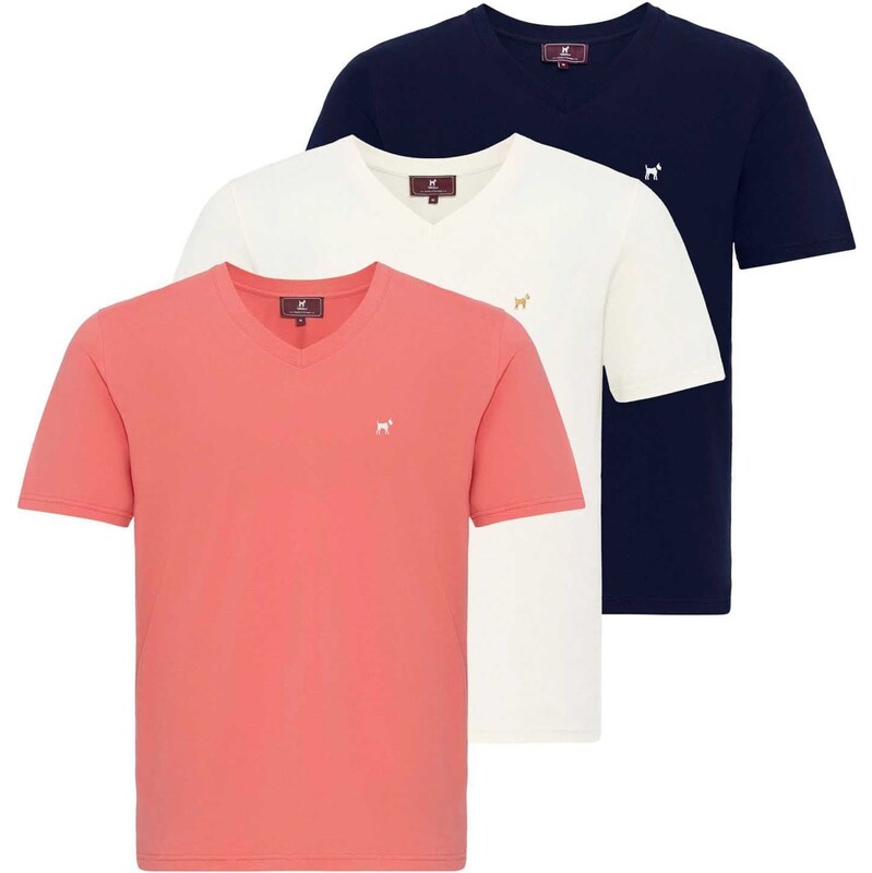 Williot Tričko námornícka modrá / koralová / biela 63158054