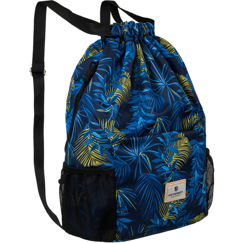 Peterson Tmavomodrý dámsky vak s rastlinným vzorom a nastaviteľnými 62619299