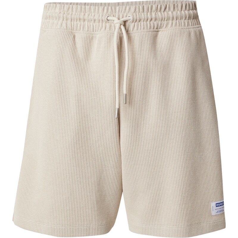 HUGO Nohavice Nuwafflo biela ako vlna 62478276